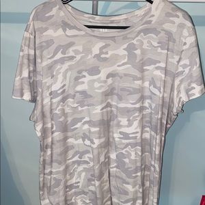 GAP White & Grey Camo Favorite Tee Short Sleeve